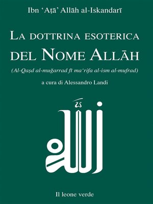 cover image of La dottrina esoterica del Nome Allāh